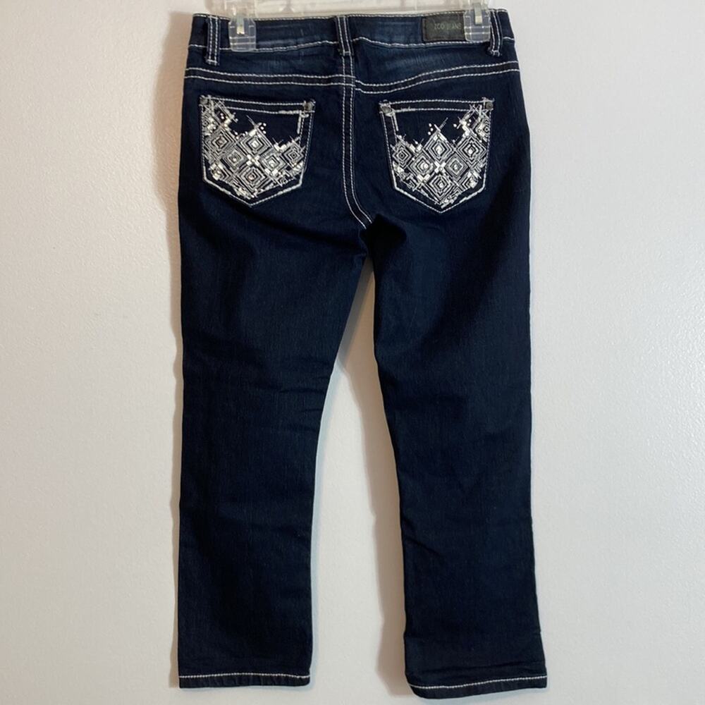 ZCO Womens Junior Capri Blue Jeans Size 5 NWOT Embellished